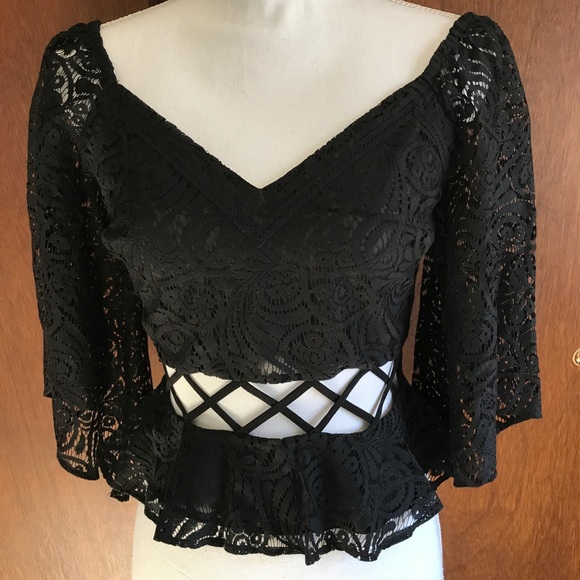 Brand new bebe lace top - Picture 1 of 4